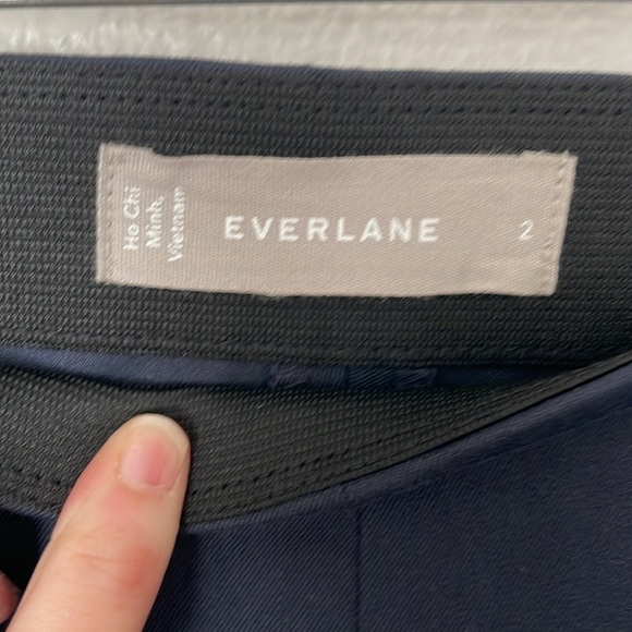 Everlane Curvy Side-Zip Stretch Ankle Pant Slim Stretch Blue Size 2 - Picture 5 of 12